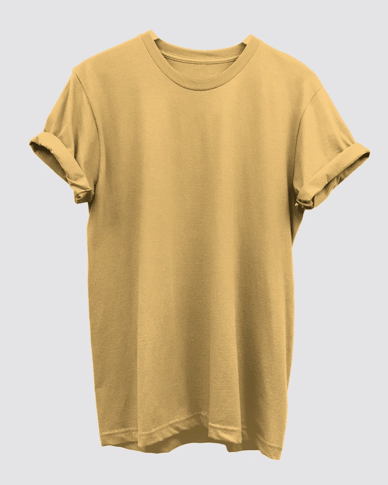 Beige Plain T-Shirt for Men Beige Plain T-Shirt for Men