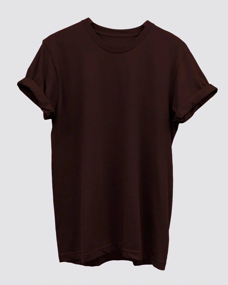 Coffee Brown Plain T-Shirt for Men Coffee Brown Plain T-Shirt for Men