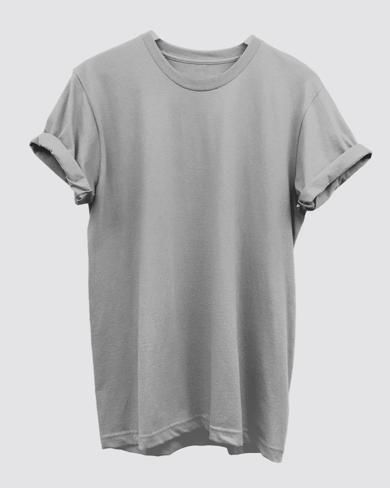 Grey Plain T-Shirt for Men Grey Plain T-Shirt for Men