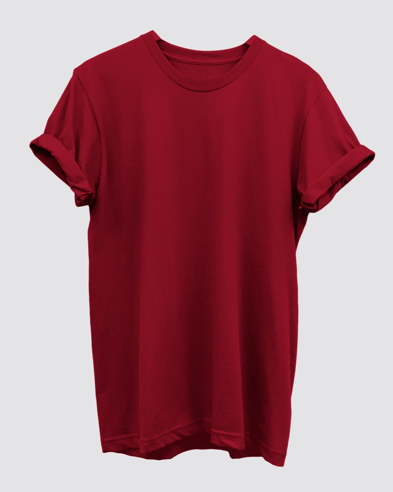 Maroon Plain T-Shirt for Men Maroon Plain T-Shirt for Men