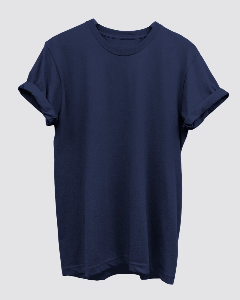 Navy Blue Plain T-Shirt for Men Navy Blue Plain T-Shirt for Men