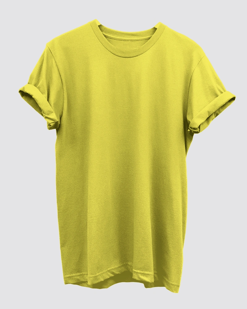 New Yellow Plain T-Shirt for Men New Yellow Plain T-Shirt for Men