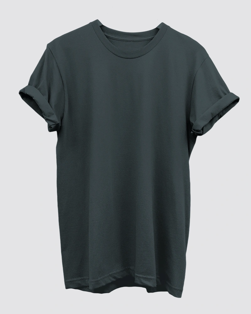 Steel Grey Plain T-Shirt for Men Steel Grey Plain T-Shirt for Men