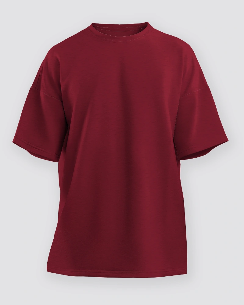Unisex Maroon Oversized T-Shirt Unisex Maroon Oversized T-Shirt