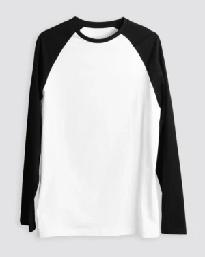 White Raglan T-Shirt for Men