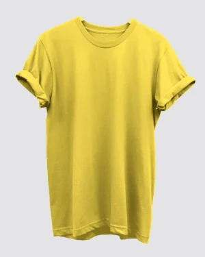 Yellow Plain T-Shirt for Men
