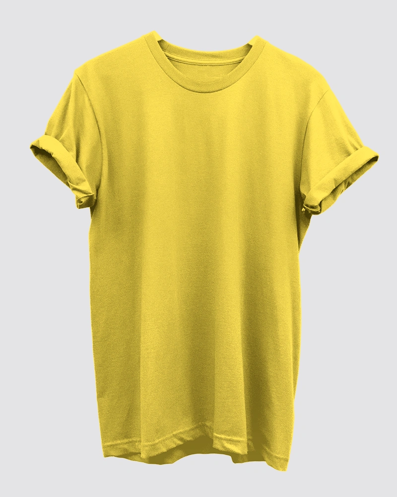 Yellow Plain T-Shirt for Men Yellow Plain T-Shirt for Men